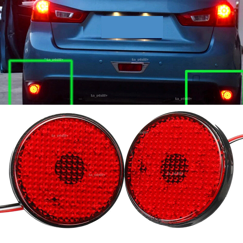 2Pcs LED Rear Bumper Light Brake Reflector for Mitsubishi for Toyota for Corolla Sequoia