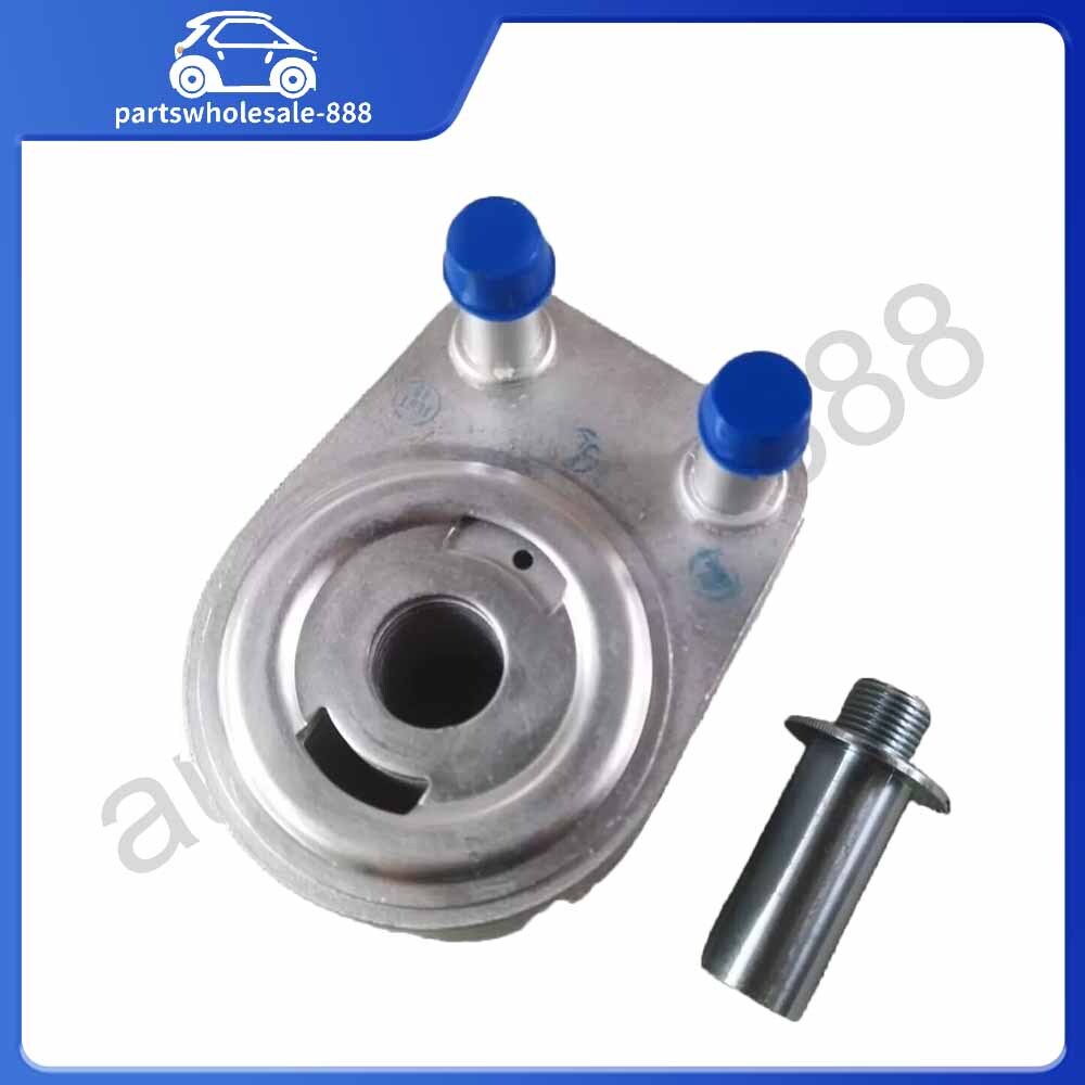 Automotive engine oil cooler housing with central shaft sensor assembly suitable for Chrysler 300