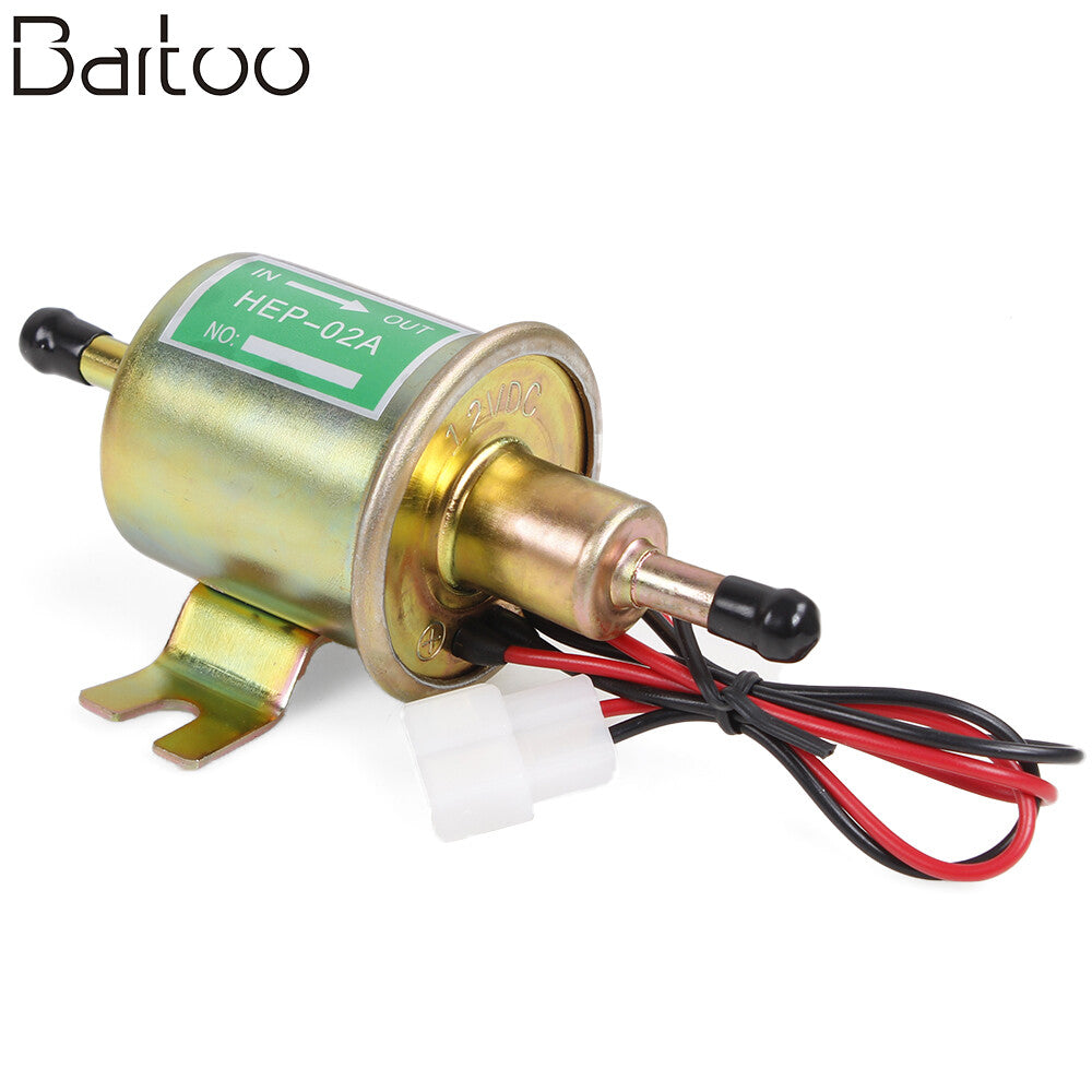 12V 2.5-4 PSI Universal Gas Diesel Inline Low Pressure Electric Fuel Pump HEP02A Q