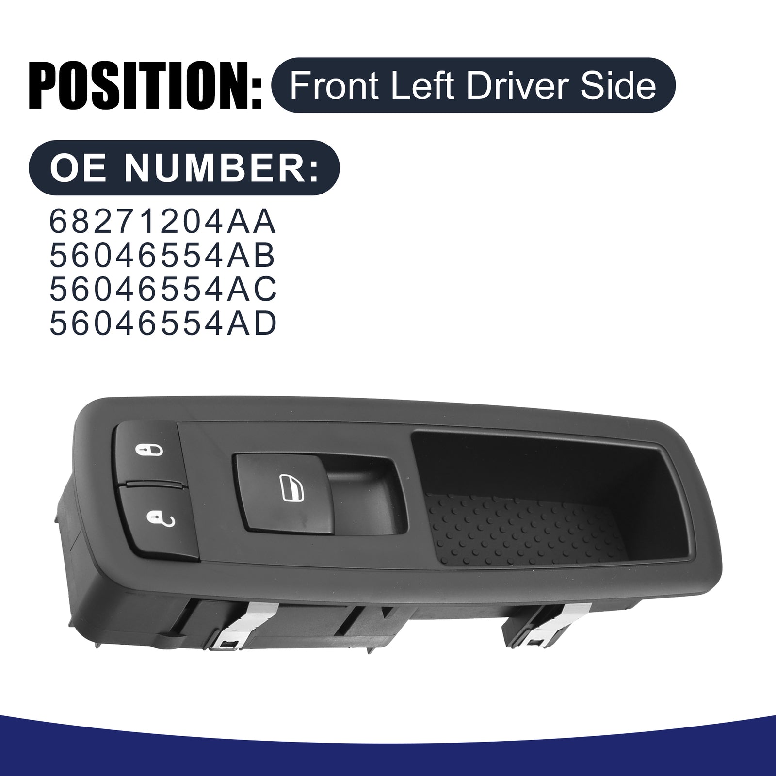 68271204AA Front Left Power Window Switch Kit for Dodge Dart (1 item)