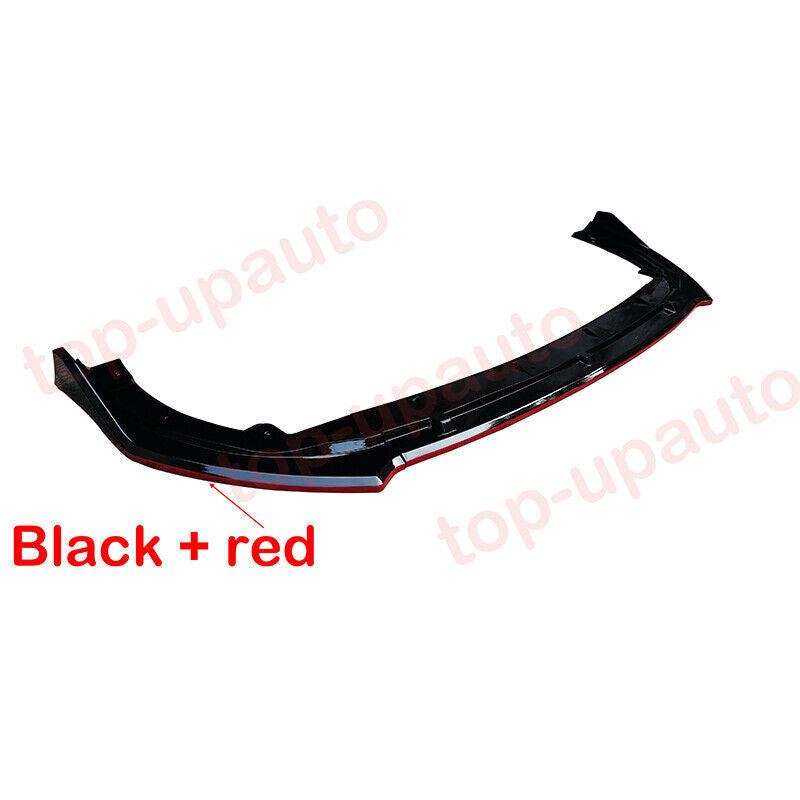 TRD style RED Black Front Bumper Lip Spoiler Cover Trim for Camry 18-20 B n