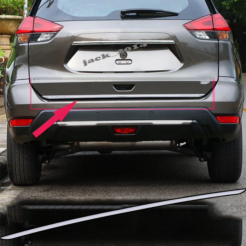 for Nissan Rogue X-Trail 2014-20 steel Rear Trunk Tail Gate Door Lid Cover Trim