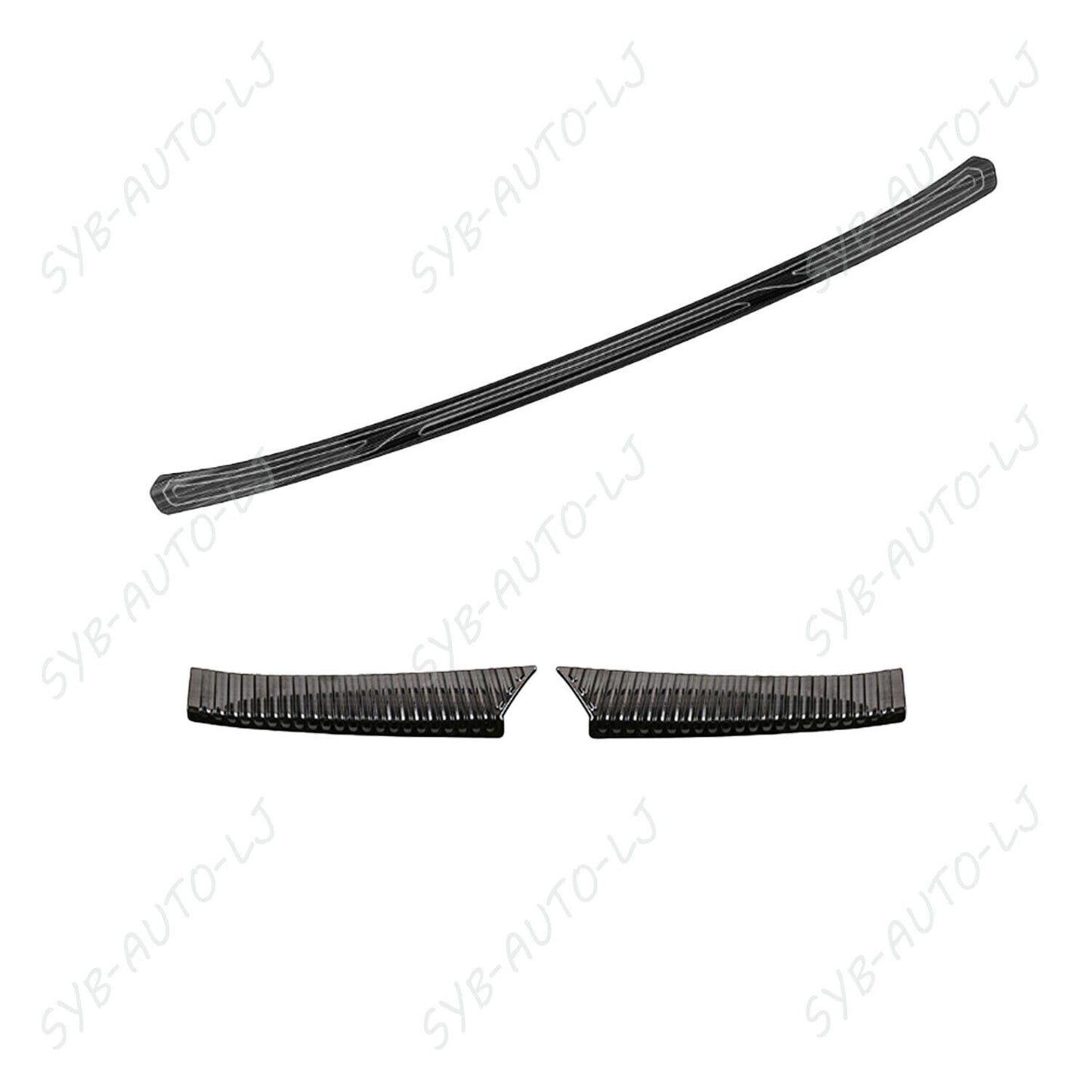 3X For 2025+ for Subaru Forester Black Titanium Rear Bumper Doorsill Protector Trim n