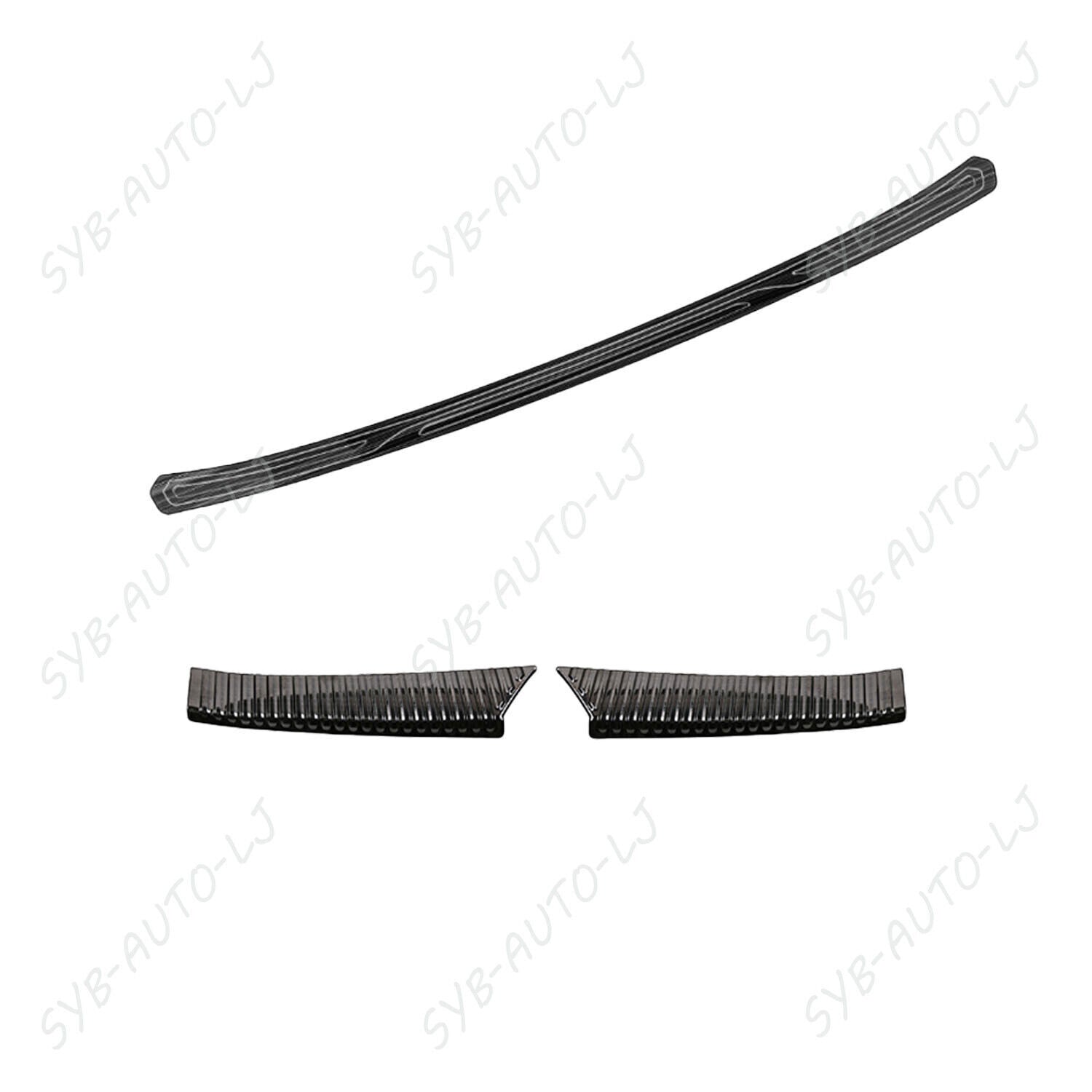 3X For 2025+ for Subaru Forester Black Titanium Rear Bumper Doorsill Protector Trim n
