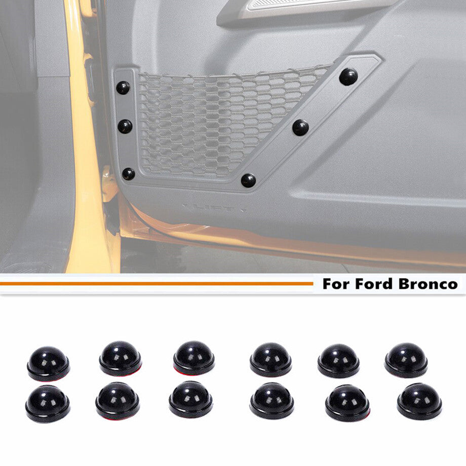 For 2021-2024 Bronco ABS Black Front Door Storage Box Net Screw Trim Covers v