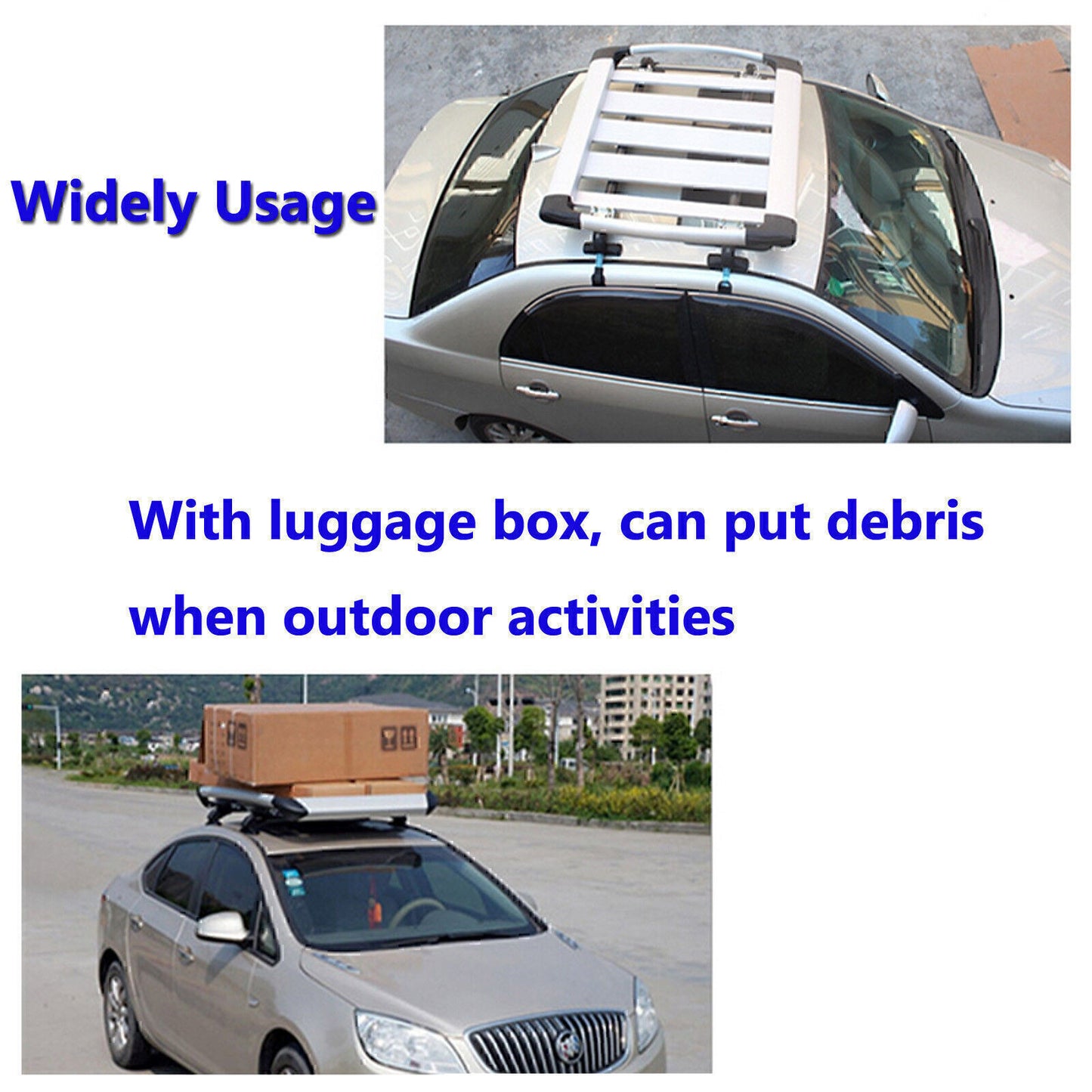 Car Roof Rack Cross Bar Top Luggage Rack Carrier 2Pcs for Toyota Prius SY