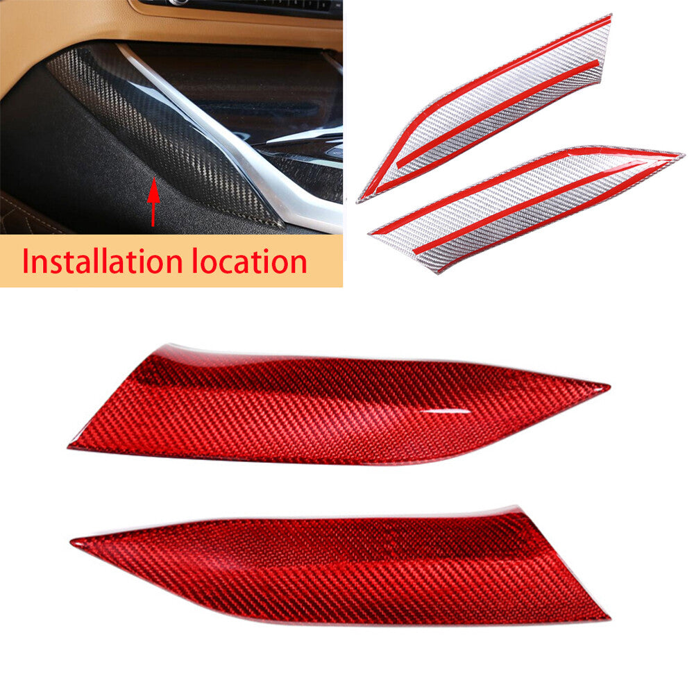 Red Carbon Center Console Gear Shift Side Cover for BMW 3 4 Series G20 G28 2020+