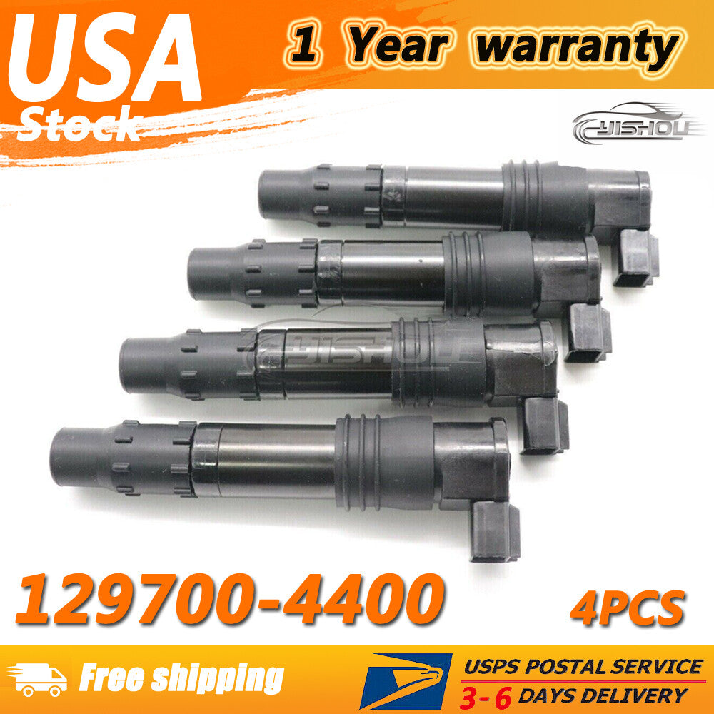 129700-4400 SET 4 Ignition Coil for Suzuki GSXR 600 750 1000 1300 Can-am 4X4 650 Q