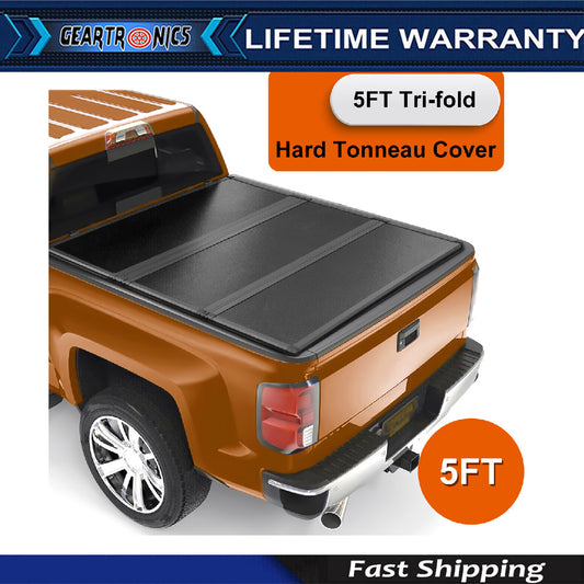 5FT Hard Tri-Fold Tonneau Cover Bed For 2015-2024 for Chevy Colorado for GMC for Canyon SY