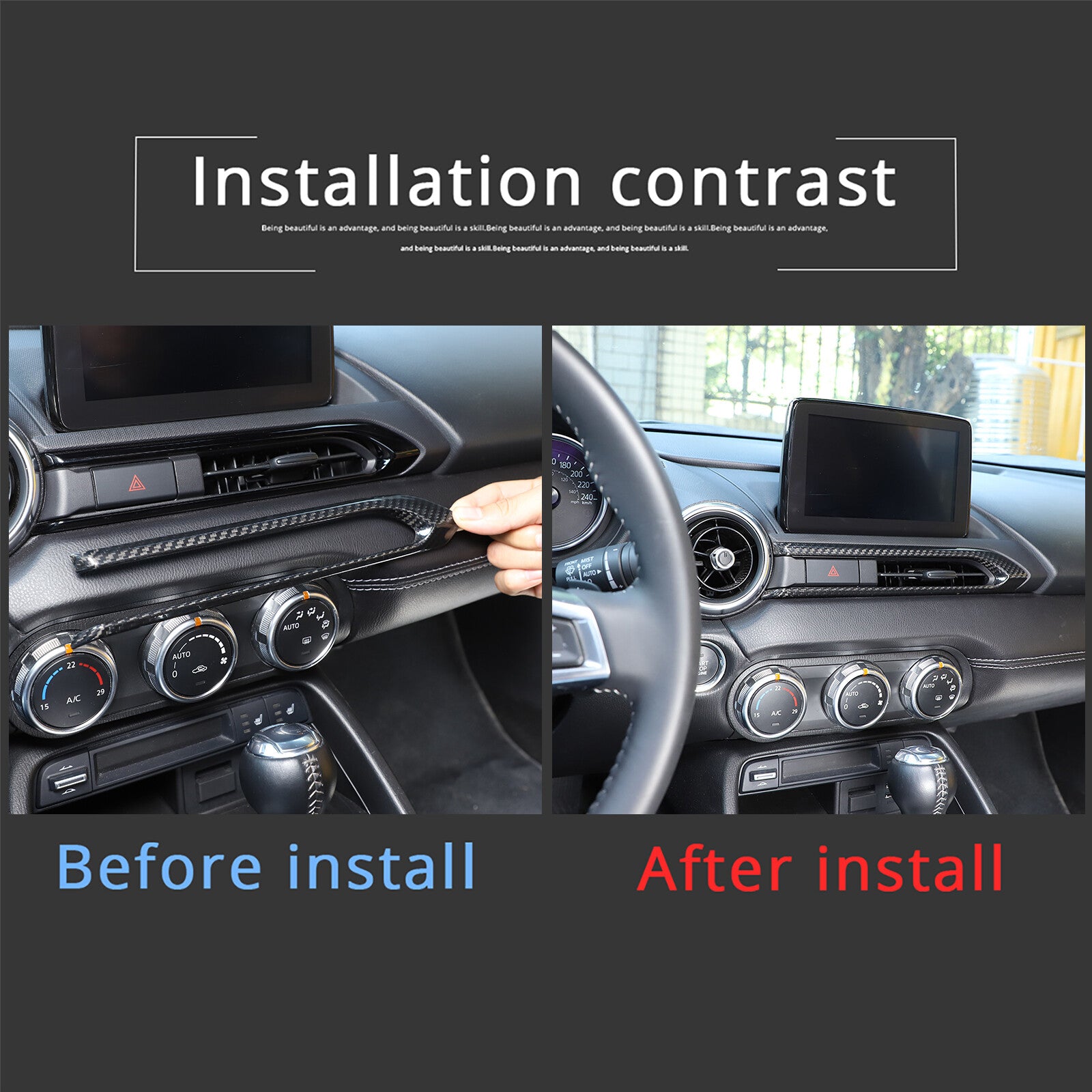 Matte Black Center Console Side Vent Socket Cover for Titan 2016 - 2023- v