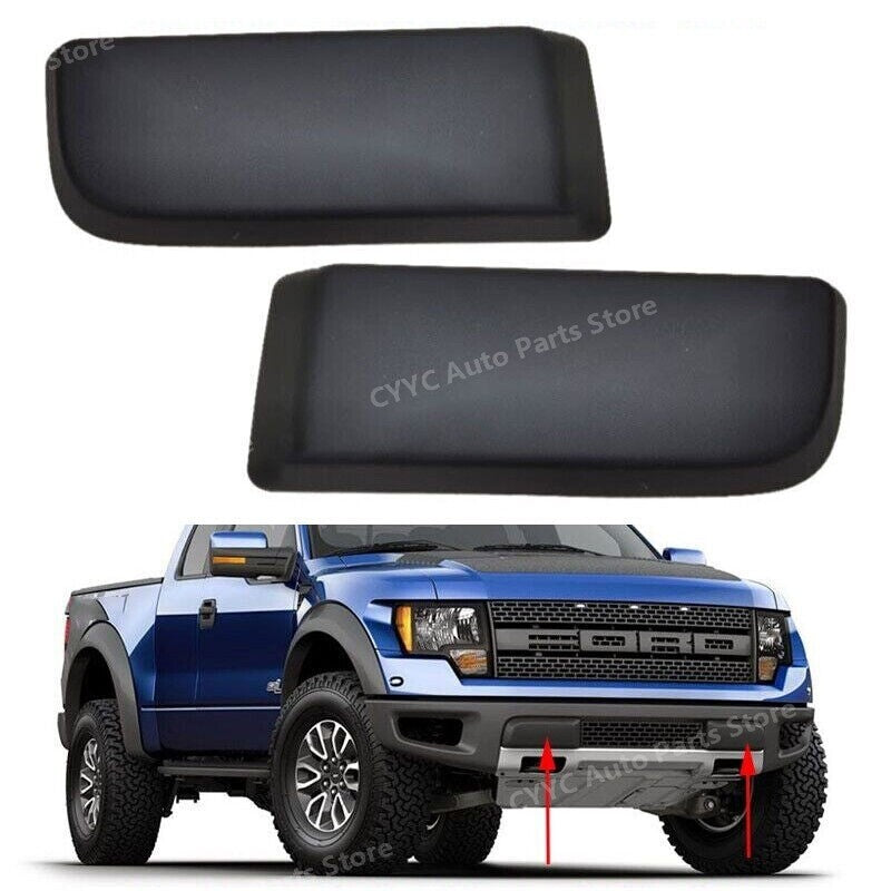 Pair Front Lower Bumper Hole Cover Beze Cap For 2009-2014 for Ford F-150 SVT