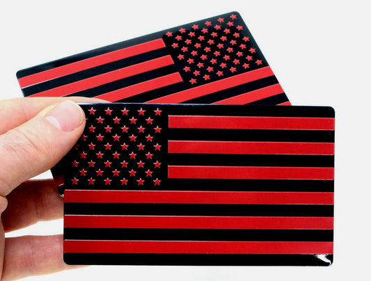 Car side fender rear trunk badge American flag red and black for Chevrolet 2-piece set