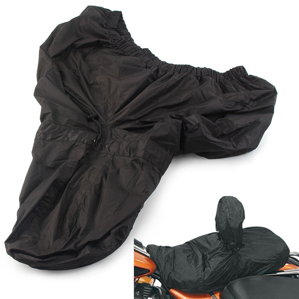 Waterproof for Seat Rain Cover w/ Driver Backrest Fit for Harley Street Electra Glide