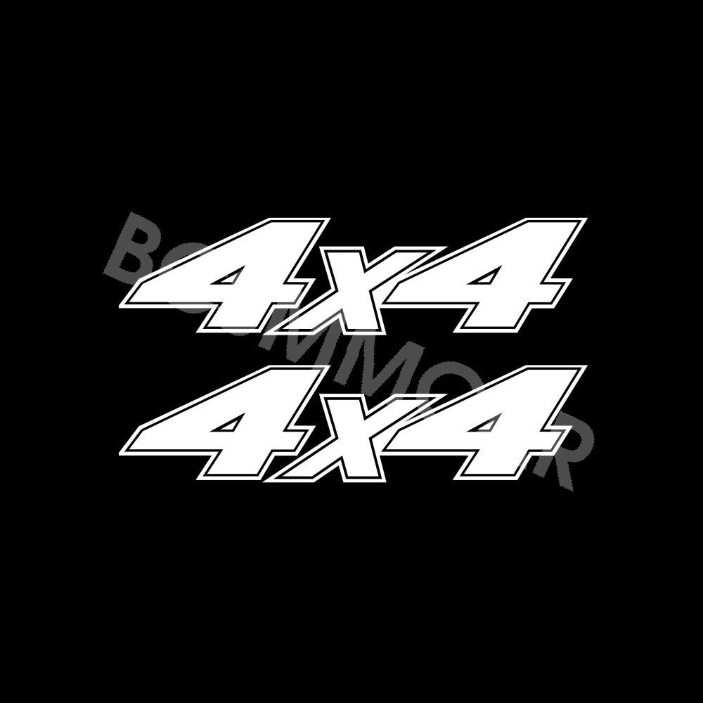 4x4 Sport Bedside Vinyl Decal Decoration Side Door Accessories Waterproof White