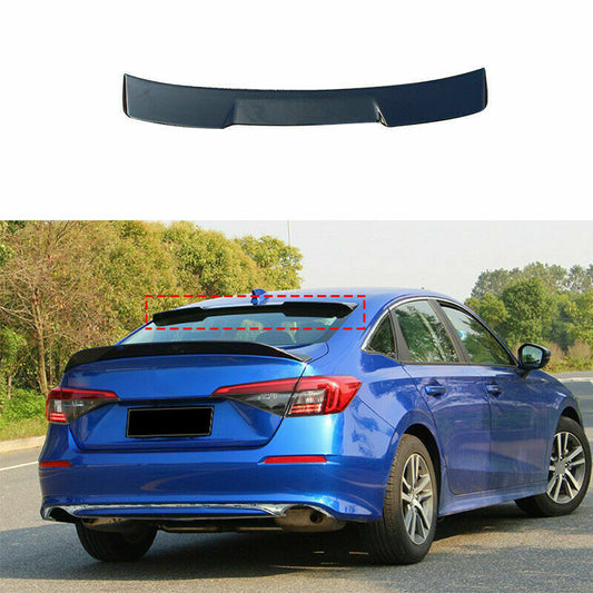 for Honda for Civic 2022-2023 ABS Roof Spoiler Gloss Black Rear Window Splitter Wing