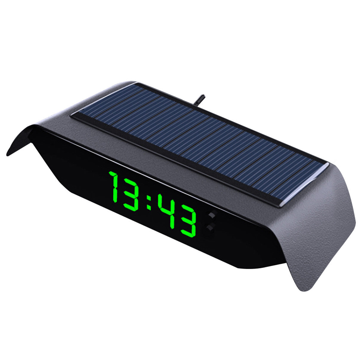 LCD Display Car Dashboard Digital Time Thermometer Clock Solar/USB Charging Hot n