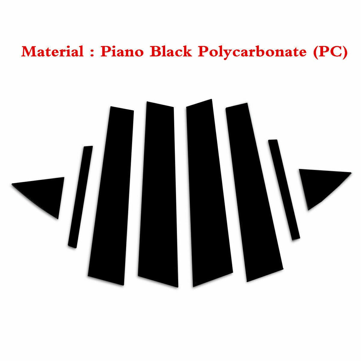 8pc Black for Hyundai for Elantra Sedan 2017 2018 2019 2020 Door Pillar Posts Trim