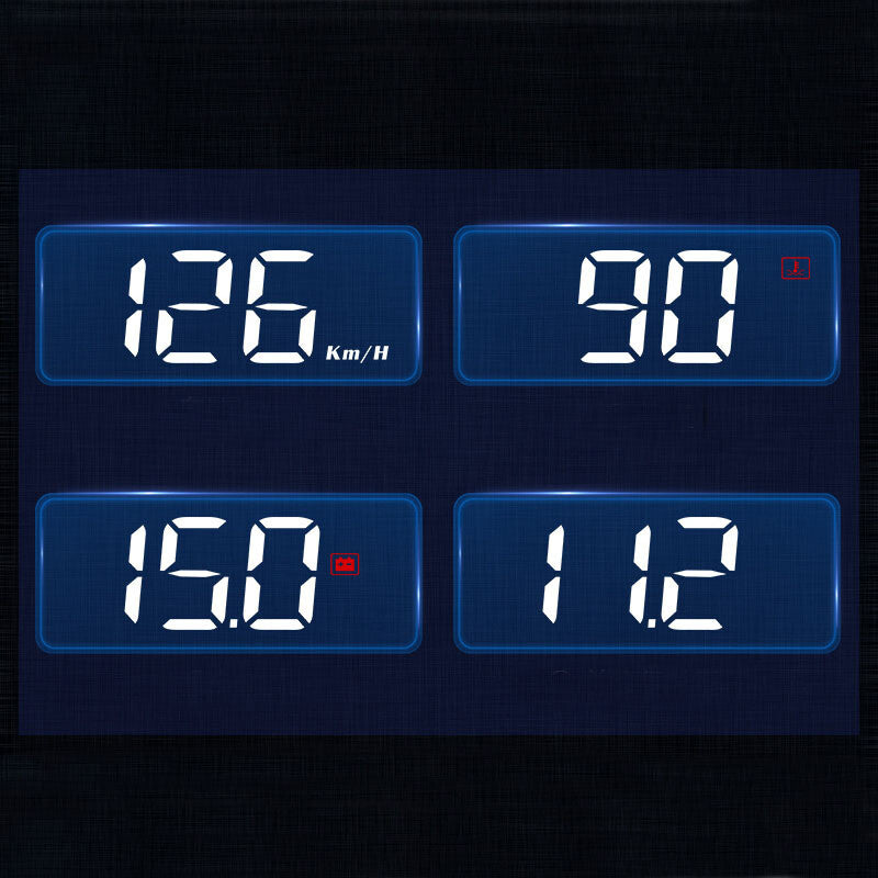 Car OBD HUD High-Definition Head-Up Display, Speedometer, Voltage Alarm - n