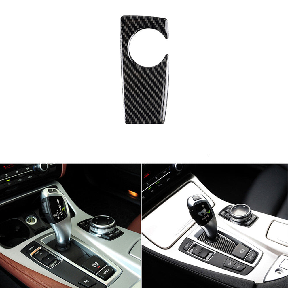 Carbon Fiber Gear Shift Deocoration Cover Trim for BMW 5 Series F10 2011-2017