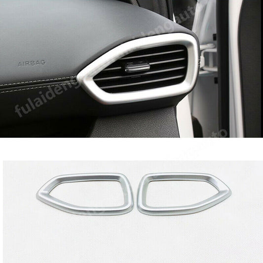 for Hyundai Santa Fe 2019-2021 Silver Front Side Air Vent Outlet Cover Trim 2P