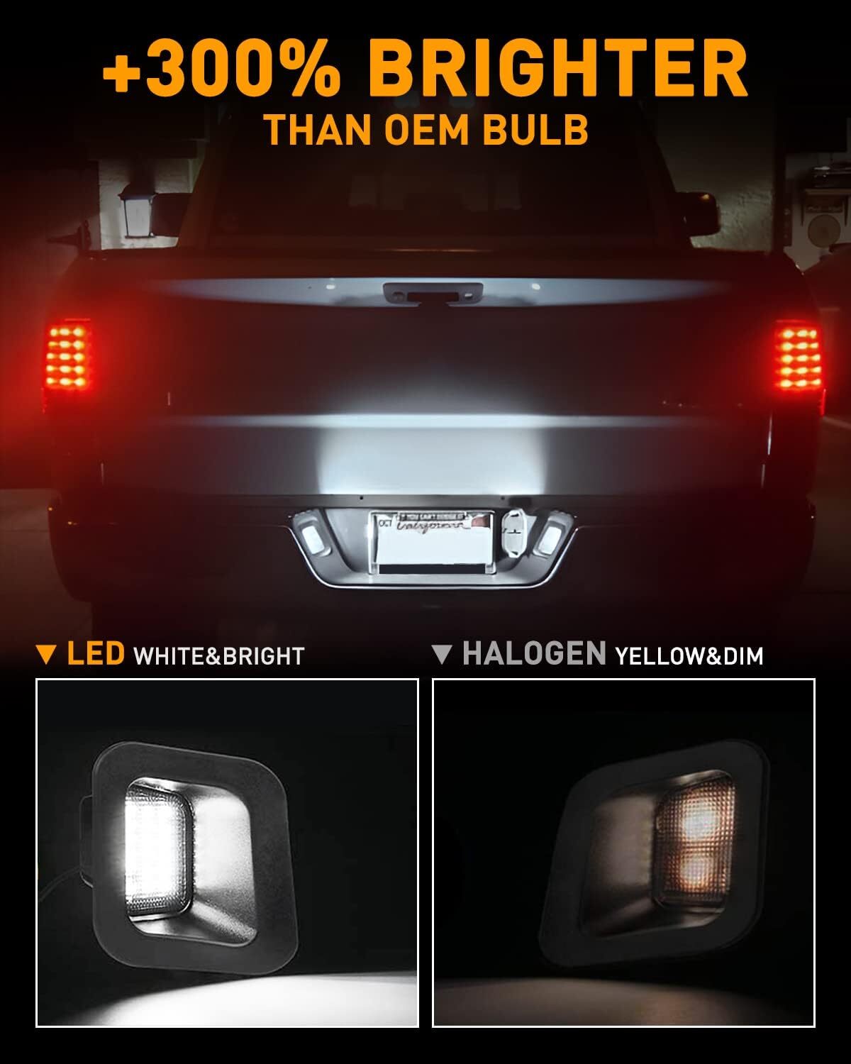 2-Piece LED License Plate Label Lights and Rear Lights for 2019 for Ram 1500 Classic White Pickup Units - n