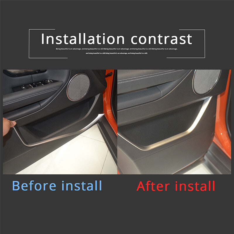 Matte silver interior door panel trim for Range Rover Evoque 2012 - 2019 n
