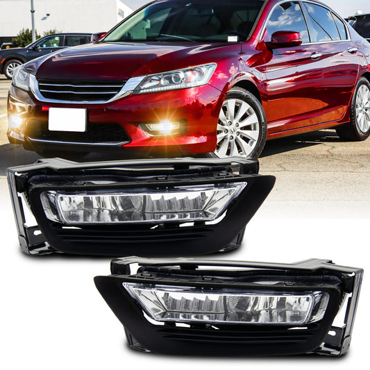 For 2013 - 2015 for Honda ACCORD SEDAN 4DR fog light with bezel + wiring harness + SWITCH - v