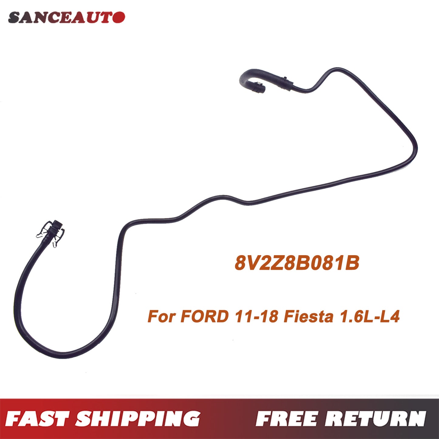 Suitable for 2011-2018 Fiesta radiator overflow overflow hose water tank 8V2Z8B081B- n