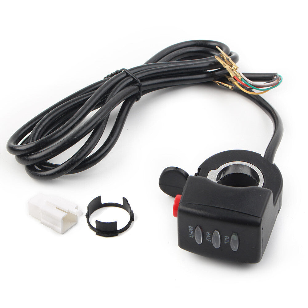 48V For E-bike Electric Bike Speed Control LED Twist Thumb Throttle Assembly Q