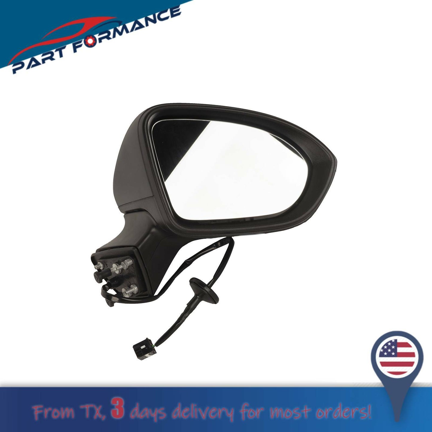 Passenger side mirror glass, non-heated, 3-pin, suitable for 2016-2019 for Chevrolet for Cruze GM1321541 Q