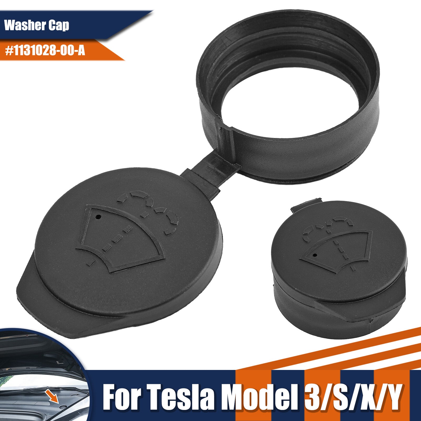Windshield Washer Bottle Cover Cap for Tesla for Model S 3 X Y 2012-23 1131028-00-A Q
