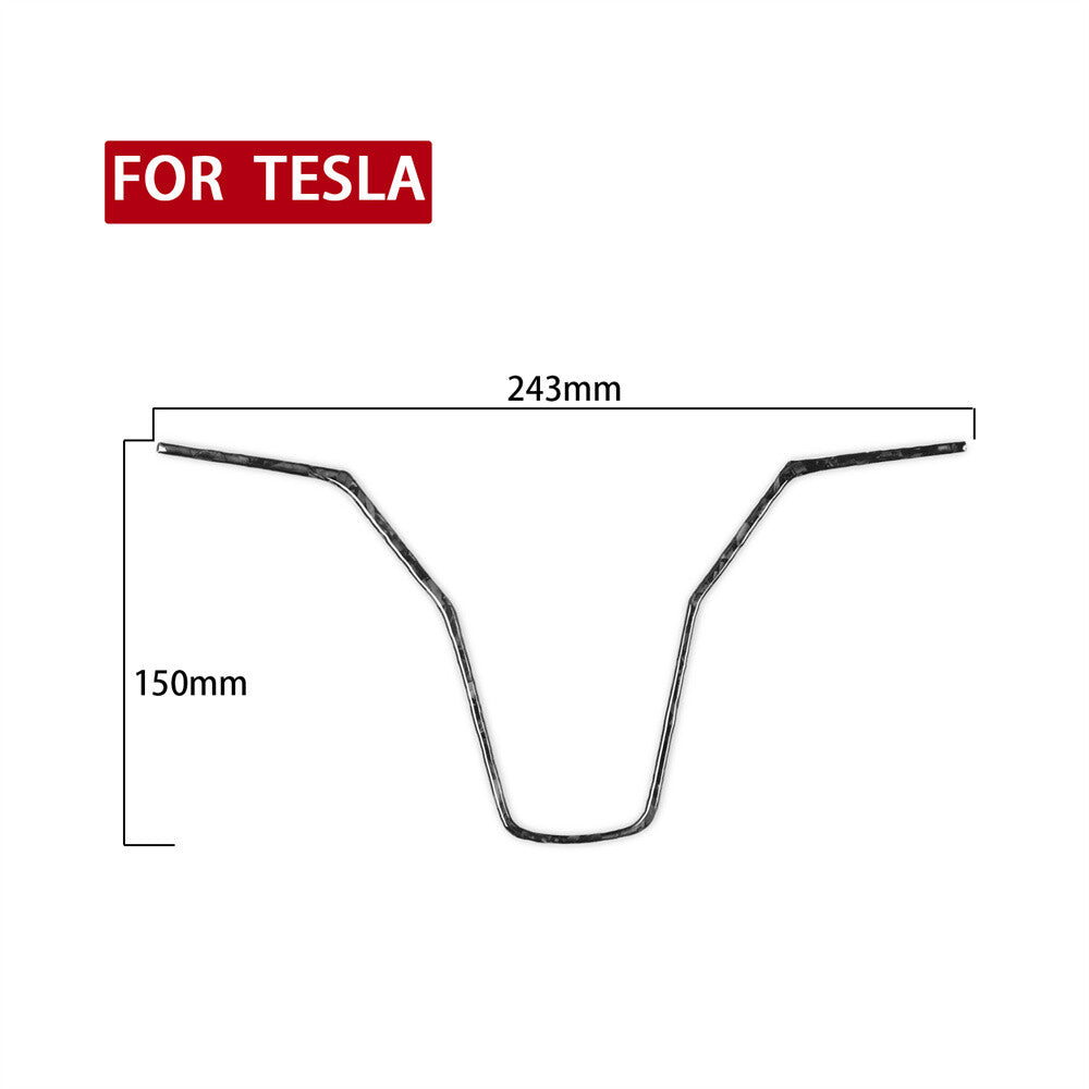 Kit for Tesla Model 3 / Y 2017-23 Forged Carbon Fiber Steering Wheel Panel Cover