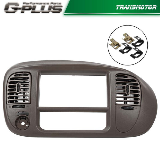 Fits 1997-2003 for Ford F-150 Expedition Center Dash Radio Bezel with Vents, Brown