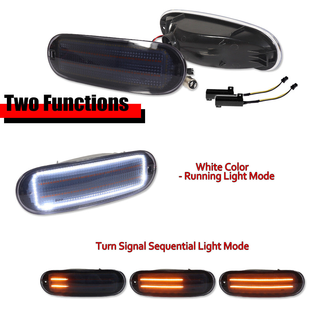 Smoke Switch LED Turn Signal Light Kit for 1998 - 2005 for VW Beetle Front LH and RH - v