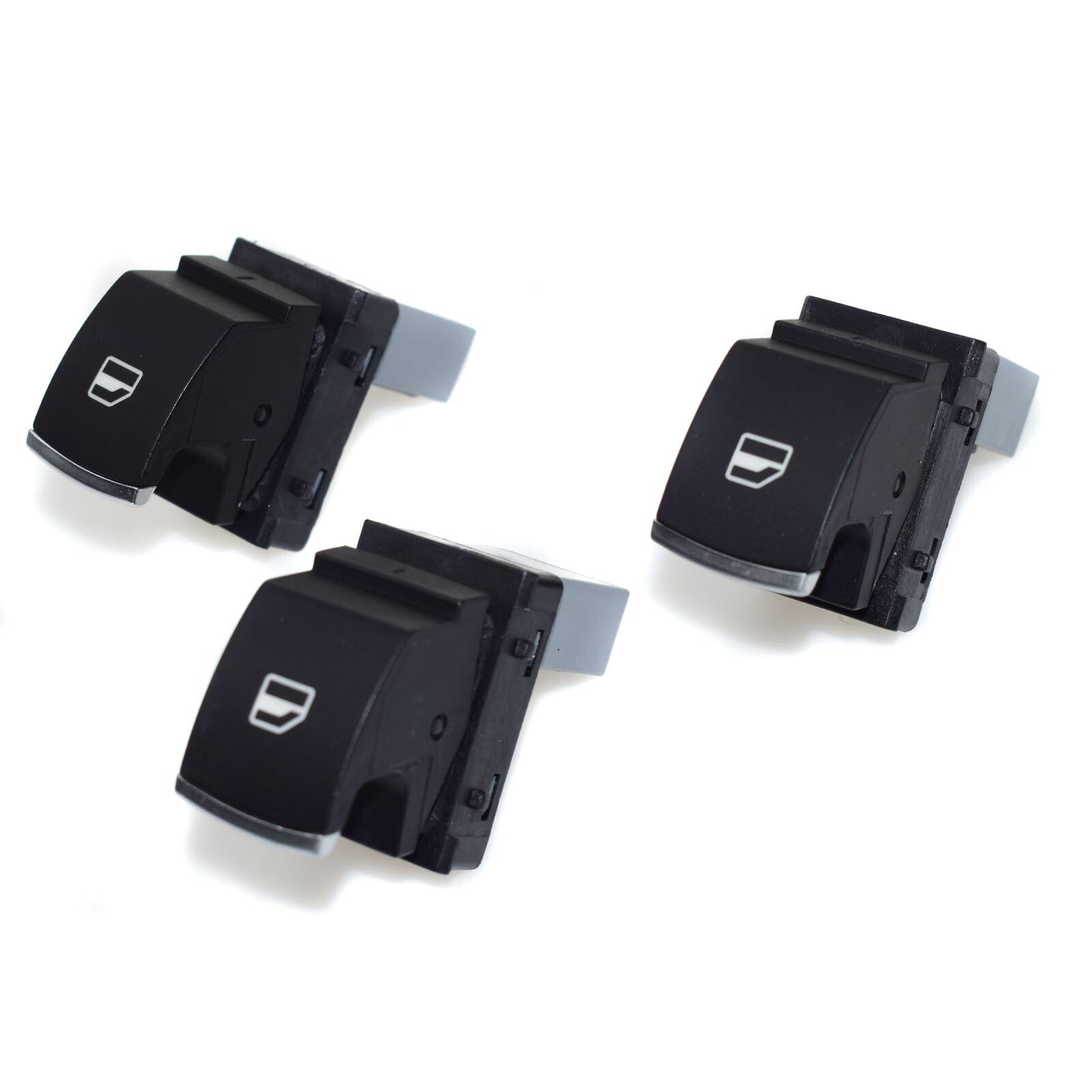 3-piece chrome passenger window switch set suitable for Golf , for Jetta MK5, MK6, for Passat CC, for Tiguan - v