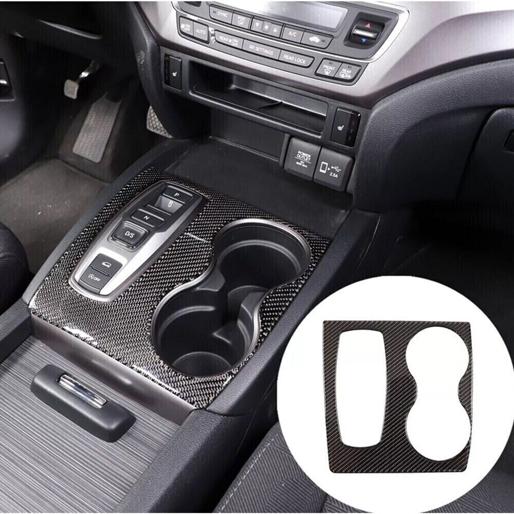 1Soft Carbon Console Gear Shift Panel Cover Trim Frame for Honda Pilot 16-2022. n