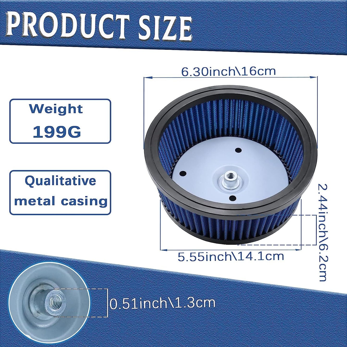2944299BAir Filter for Harley Davidson Screamin for Eagle Road King, FatBoy, Electra