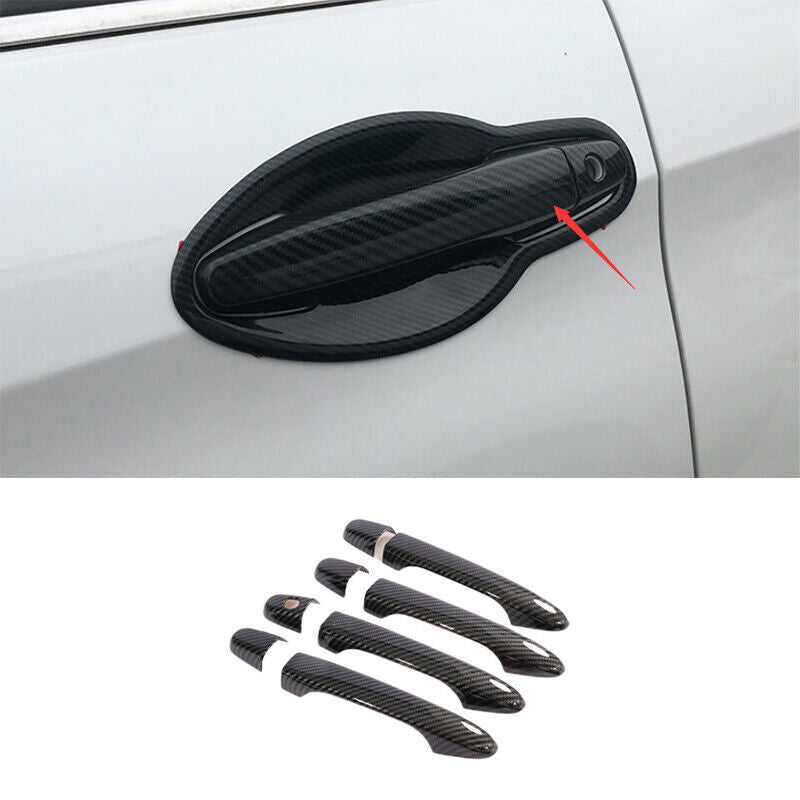 Carbon Look Rear Bumper Fog Light Lamp Cover for CAMRY 2018-2023 L/LE/XLE v