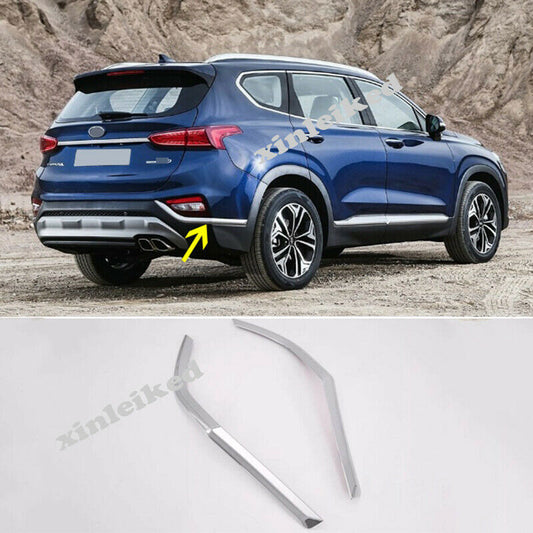 for Hyundai Santa Fe ix45 2019-2021 Rear Fog Light Lamp Eyebrow Cover Trim 2P