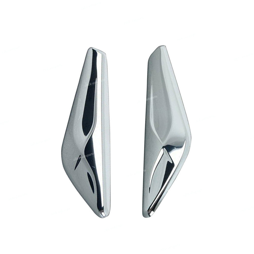 Pair Chrome Front Left  Right Side Fender Trim Finisher for BMW X3 X4 F25 F26
