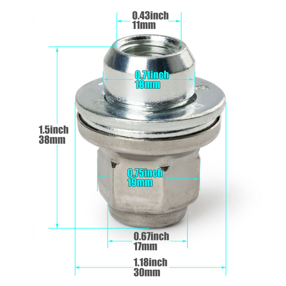 5-piece wheel lug nuts for 1999-2011 for Jaguar S, X, XJ, XJR, XF models C2C35294010 Q