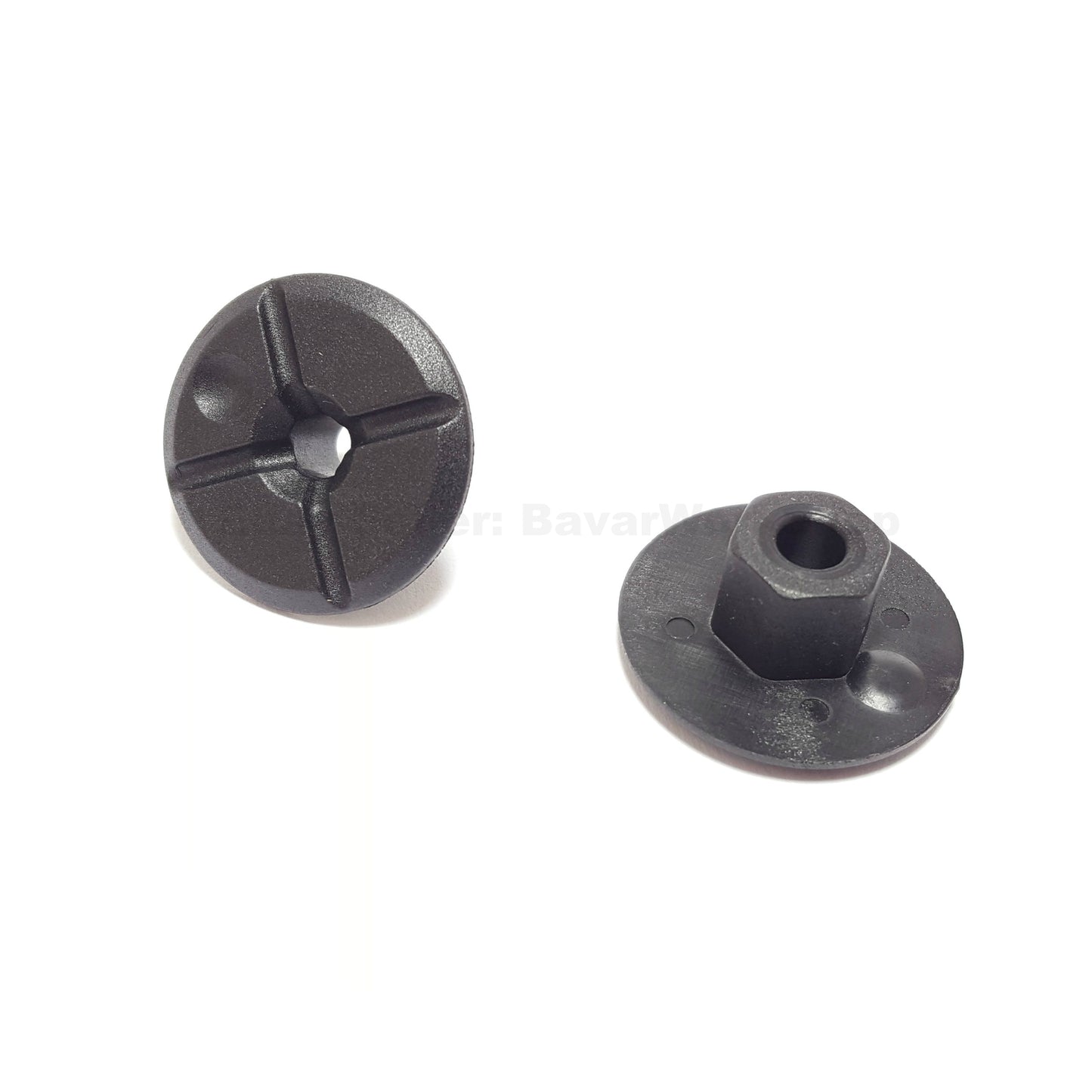 10-piece plastic unthreaded nylon nuts, 4mm hole, 24mm collar for Mercedes , for BMW