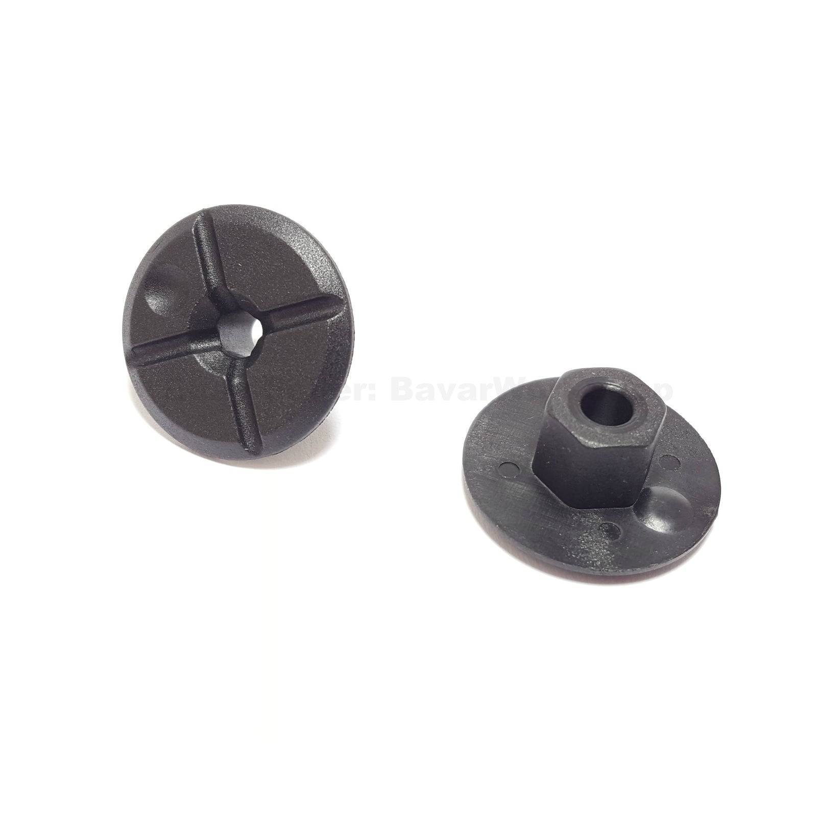 10-piece plastic unthreaded nylon nuts, 4mm hole, 24mm collar for Mercedes , for BMW