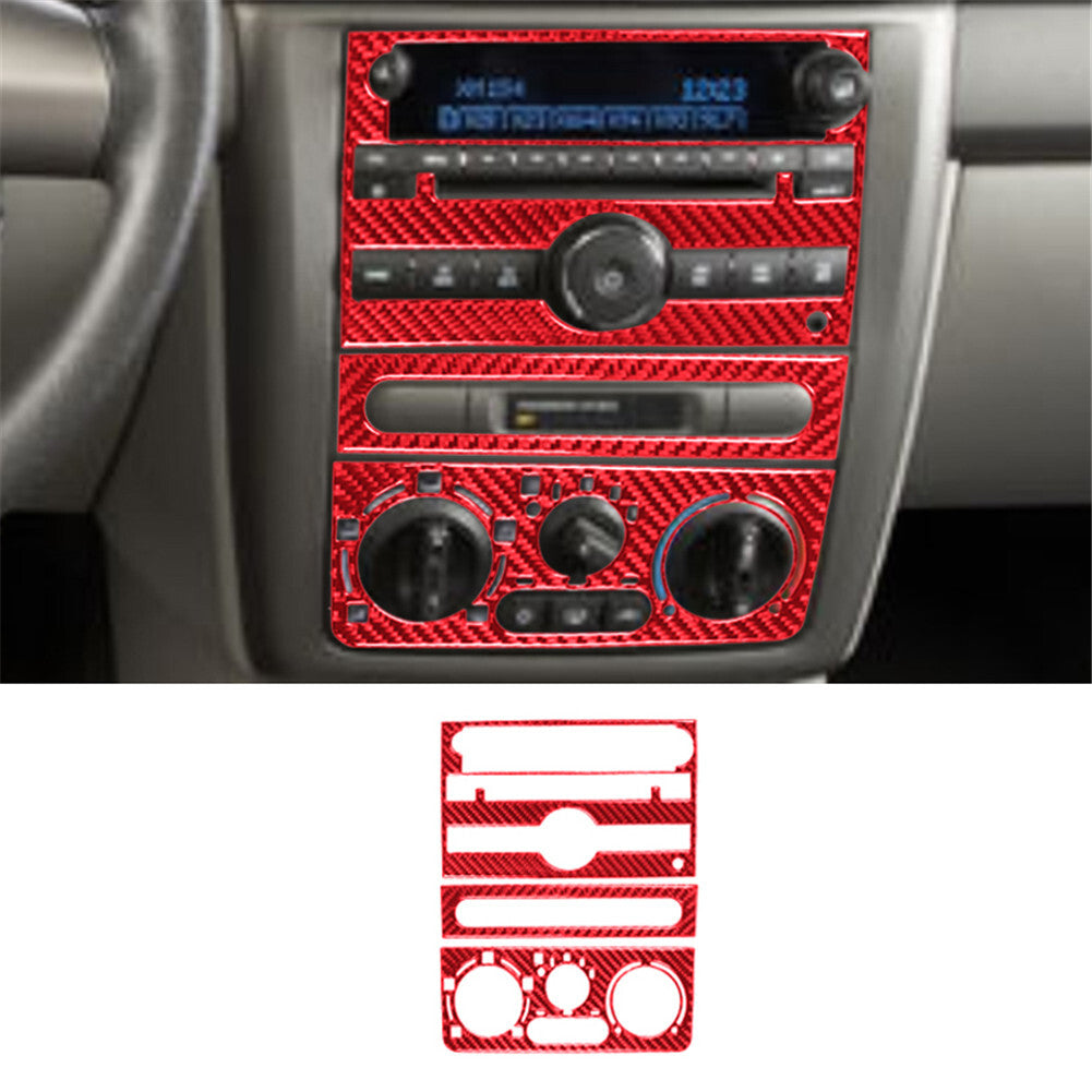 Red Carbon Fiber Window Switch Button Panel Cover Trim for Volvo V60 2010-2017 v