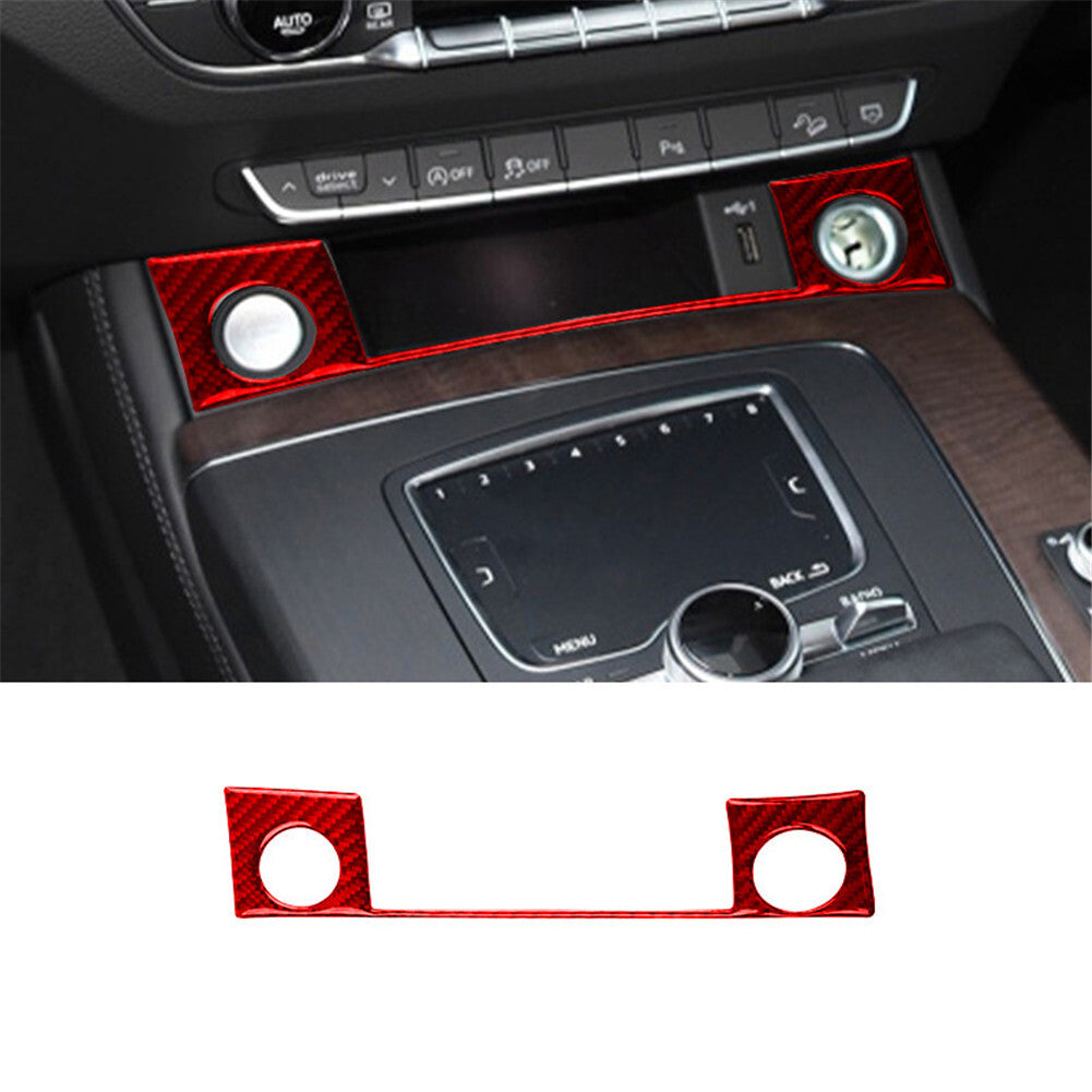Carbon Fiber Interior Cup Holder Panel Cover Trim for Jeep Liberty 2008-2012 v