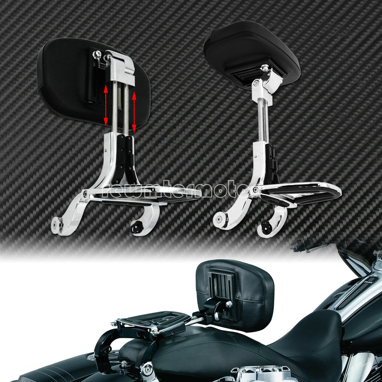 Multi-Purpose Driver  Passenger Backrest Fit for Harley Fat Bob FXFB 2018-2022