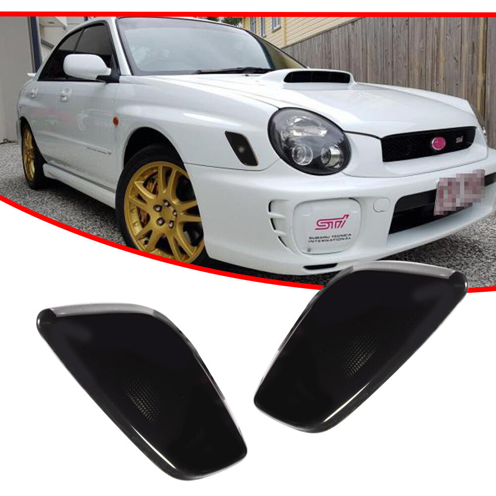 Smoked Front Fender Side Marker Signal Light Lens for 02-03 for Subaru Impreza RS- v