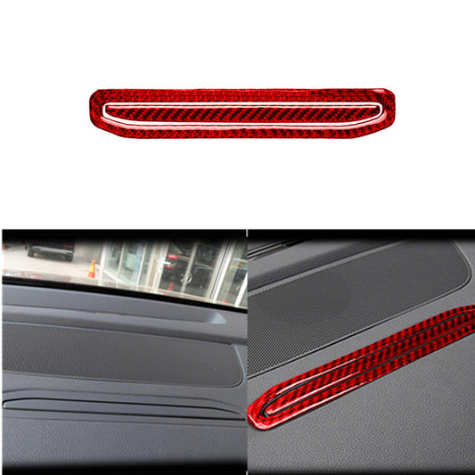 4Pcs Red Carbon Fiber Door Panel Cover Trim for Tiguan 2013-2017 v