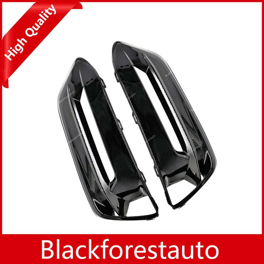 Pair Bumper Bezels Fog Light Cover Right+Left for Honda for Accord 18-20 Gloss Black Q