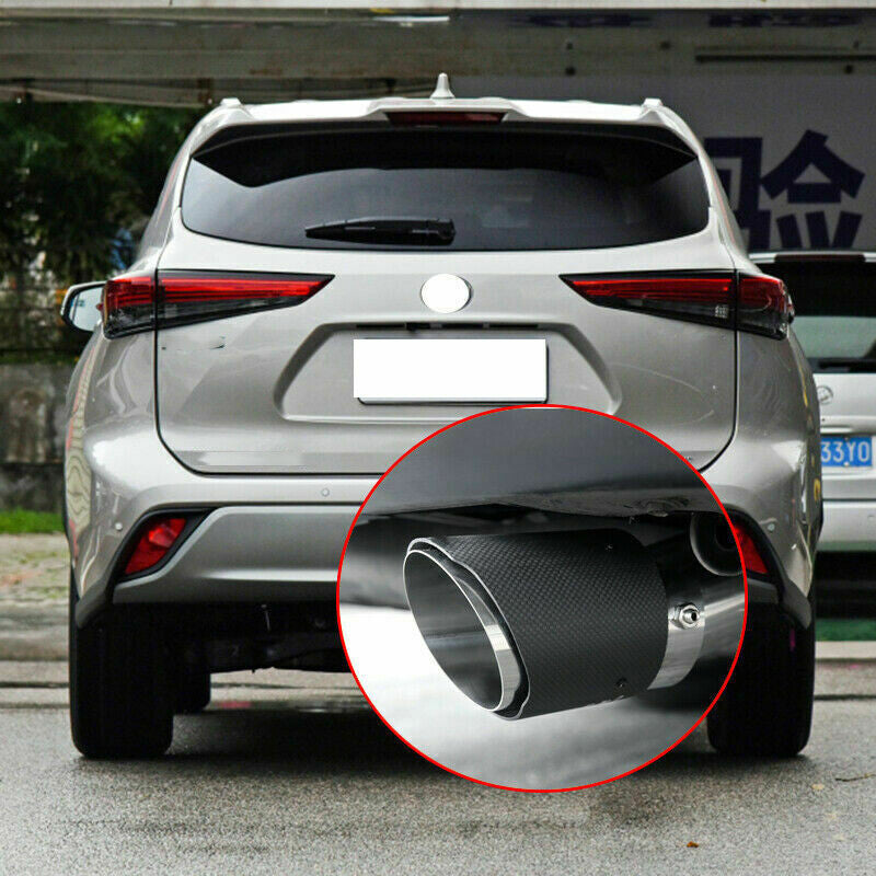 for Toyota Highlander 2020-2023 Carbon Fiber Exhaust Pipe Muffler Tip Tail Pipe